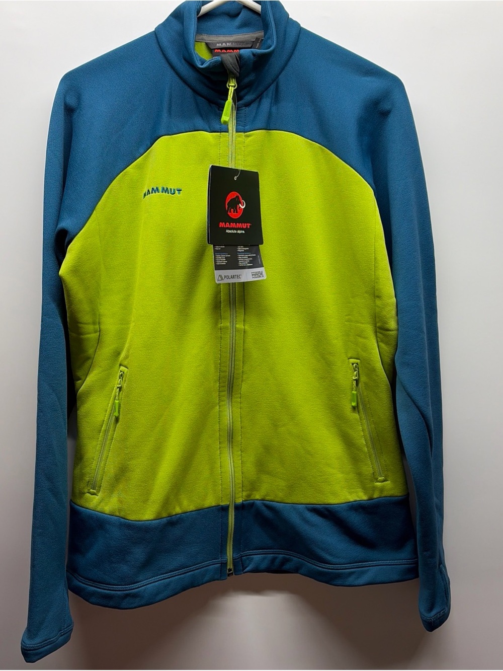 Mammut Aconcagua ML Jacket Women Large Fern Dark Pacific Polartec Fleece NWT